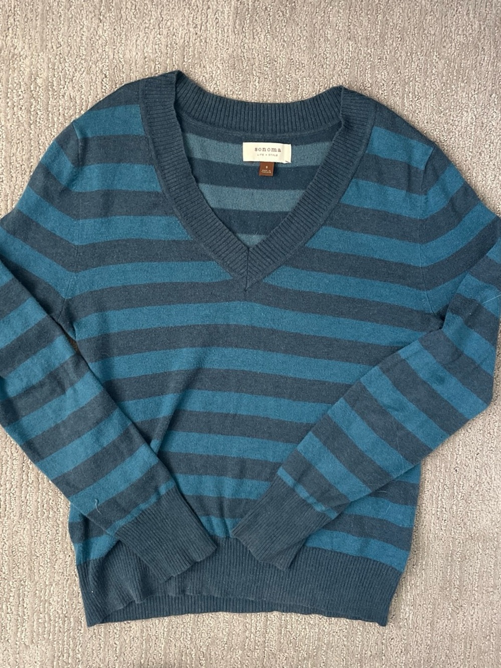Y2K Sonoma blue & dark blue sweater